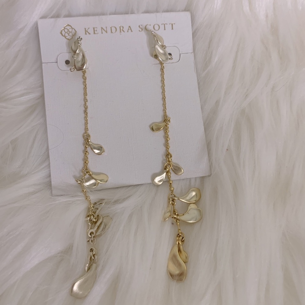 Kendra Scott gold drop earrings